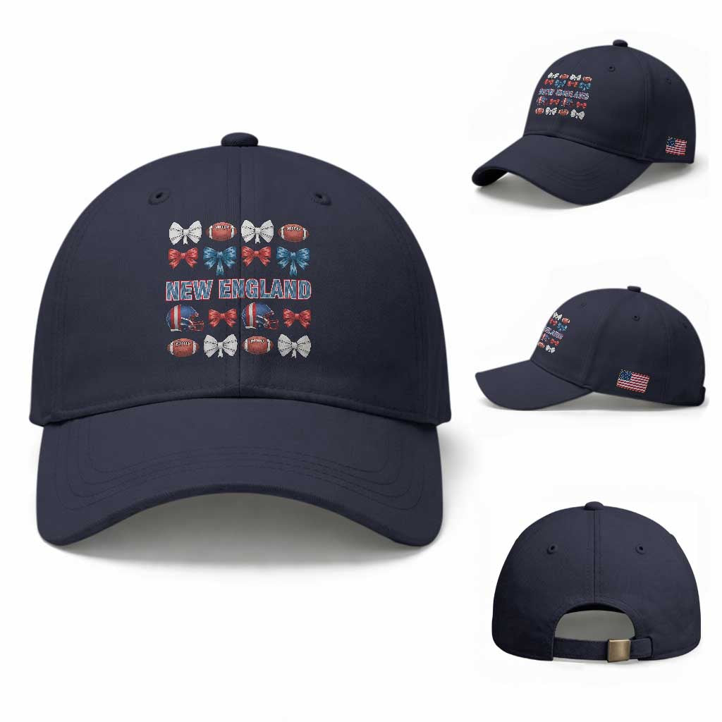 Coquette NE Football Fan Baseball Cap Gift For Women TS12 Baseball Cap Universal Fit Navy Print Your Wear