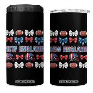 Coquette NE Football Fan 4 in 1 Can Cooler Tumbler Gift For Women TS12 One Size: 16 oz Black Print Your Wear
