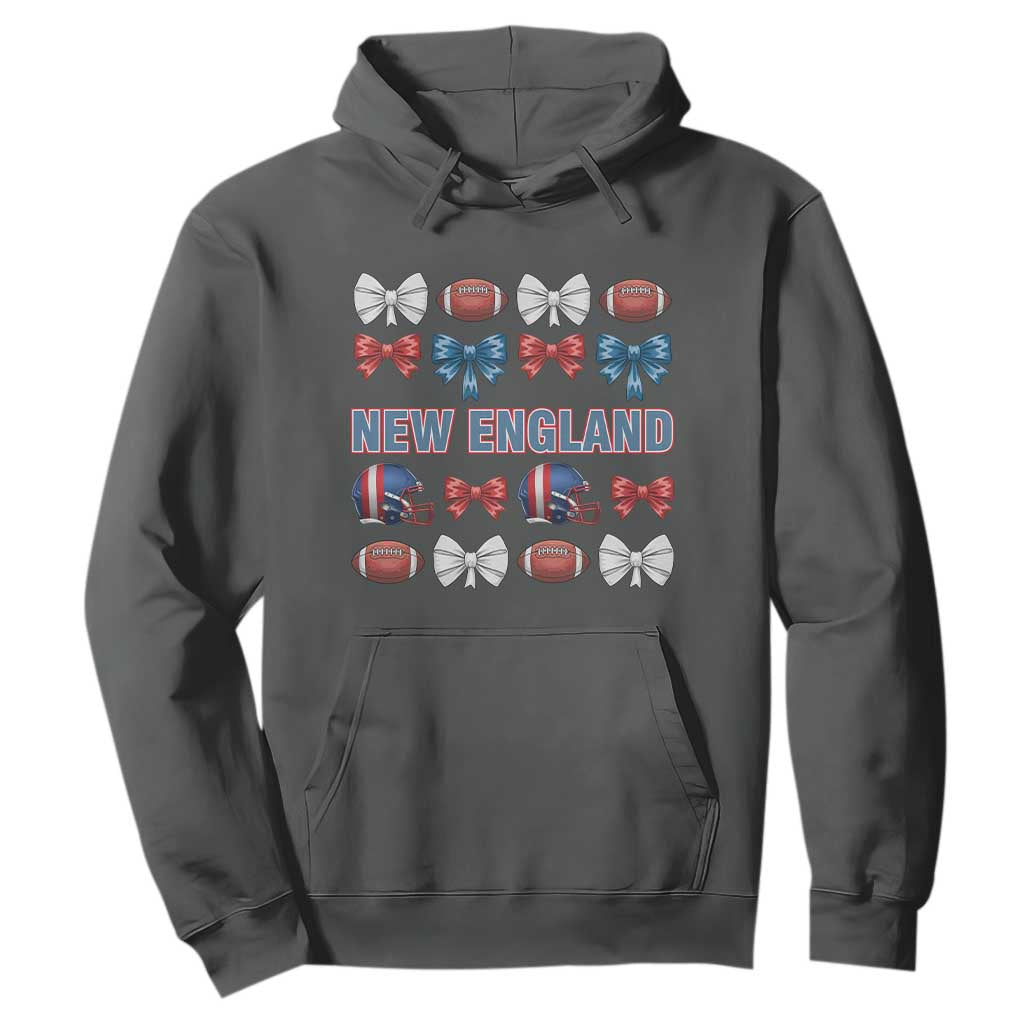 Coquette NE Football Fan Hoodie Gift For Women TS12 Dark Heather Print Your Wear