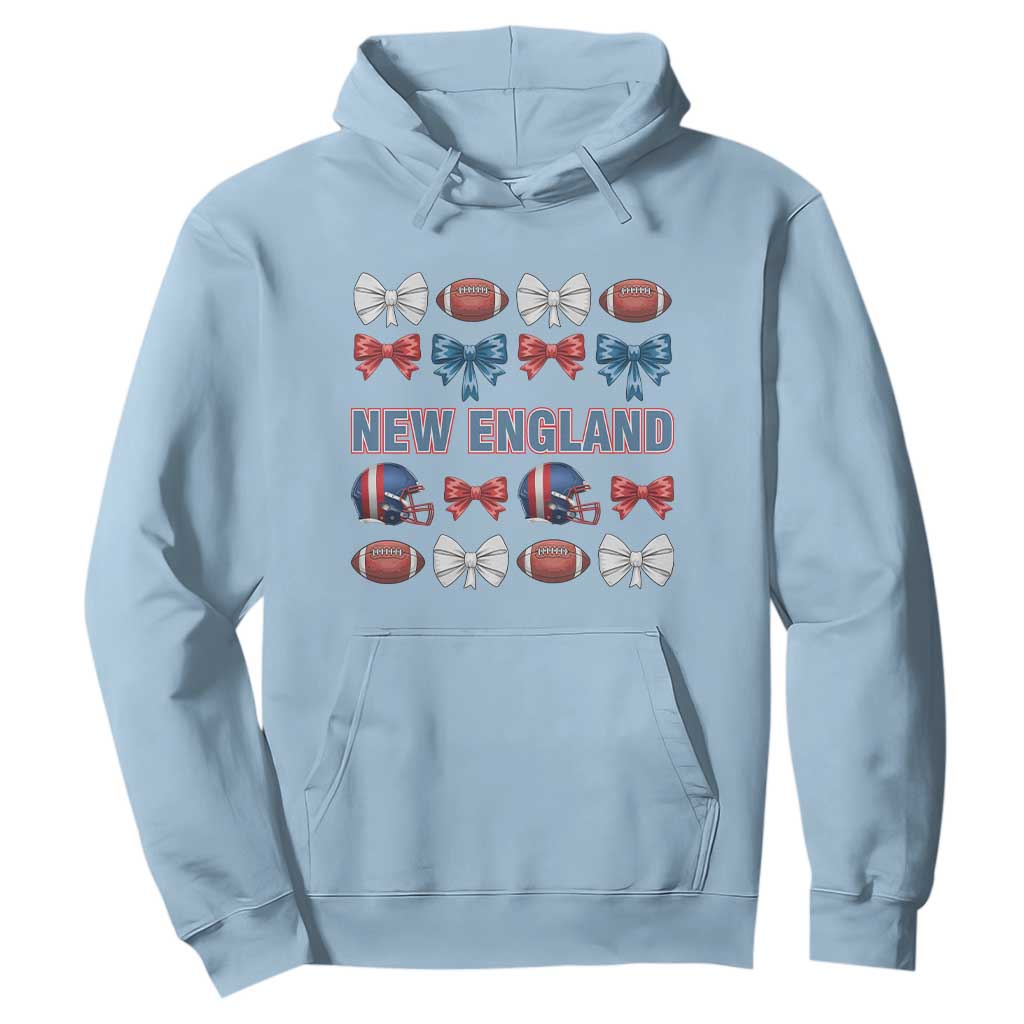 Coquette NE Football Fan Hoodie Gift For Women TS12 Light Blue Print Your Wear