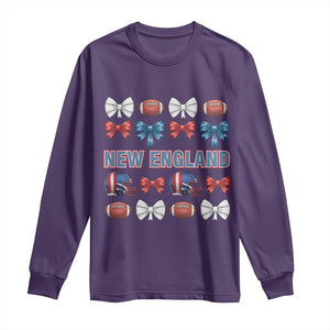 Coquette NE Football Fan Long Sleeve Shirt Gift For Women TS12 Purple Print Your Wear