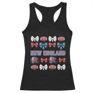 Coquette NE Football Fan Racerback Tank Top Gift For Women TS12 Black Print Your Wear