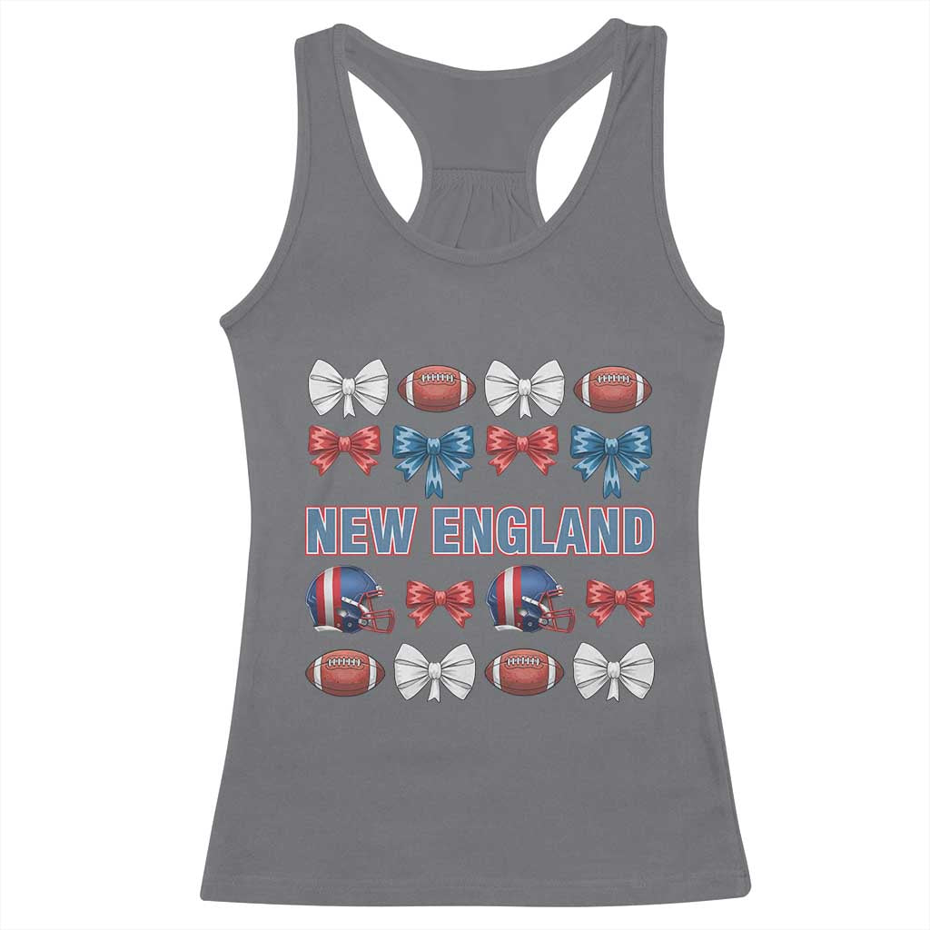 Coquette NE Football Fan Racerback Tank Top Gift For Women TS12 Charcoal Print Your Wear