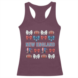 Coquette NE Football Fan Racerback Tank Top Gift For Women TS12 Maroon Print Your Wear