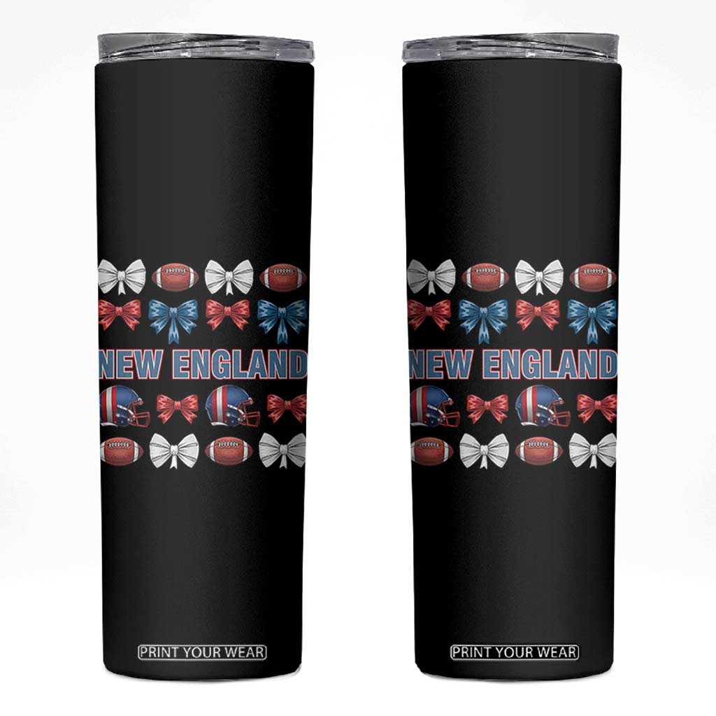 Coquette NE Football Fan Skinny Tumbler Gift For Women TS12 Black Print Your Wear