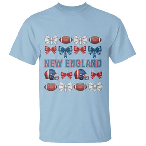 Coquette NE Football Fan T Shirt Gift For Women TS12 Light Blue Print Your Wear