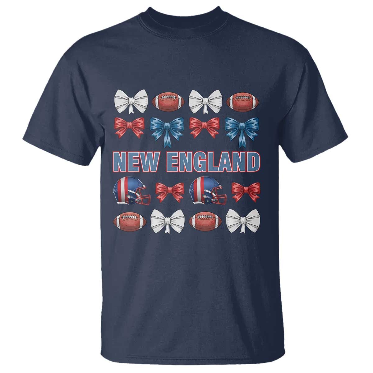 Coquette NE Football Fan T Shirt Gift For Women TS12 Navy Print Your Wear