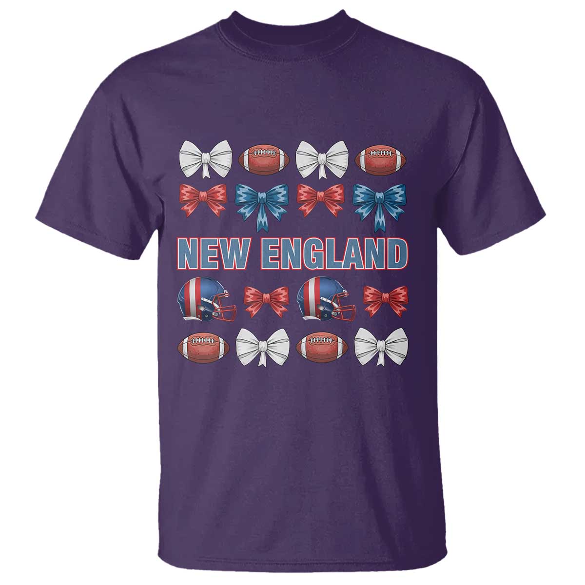 Coquette NE Football Fan T Shirt Gift For Women TS12 Purple Print Your Wear