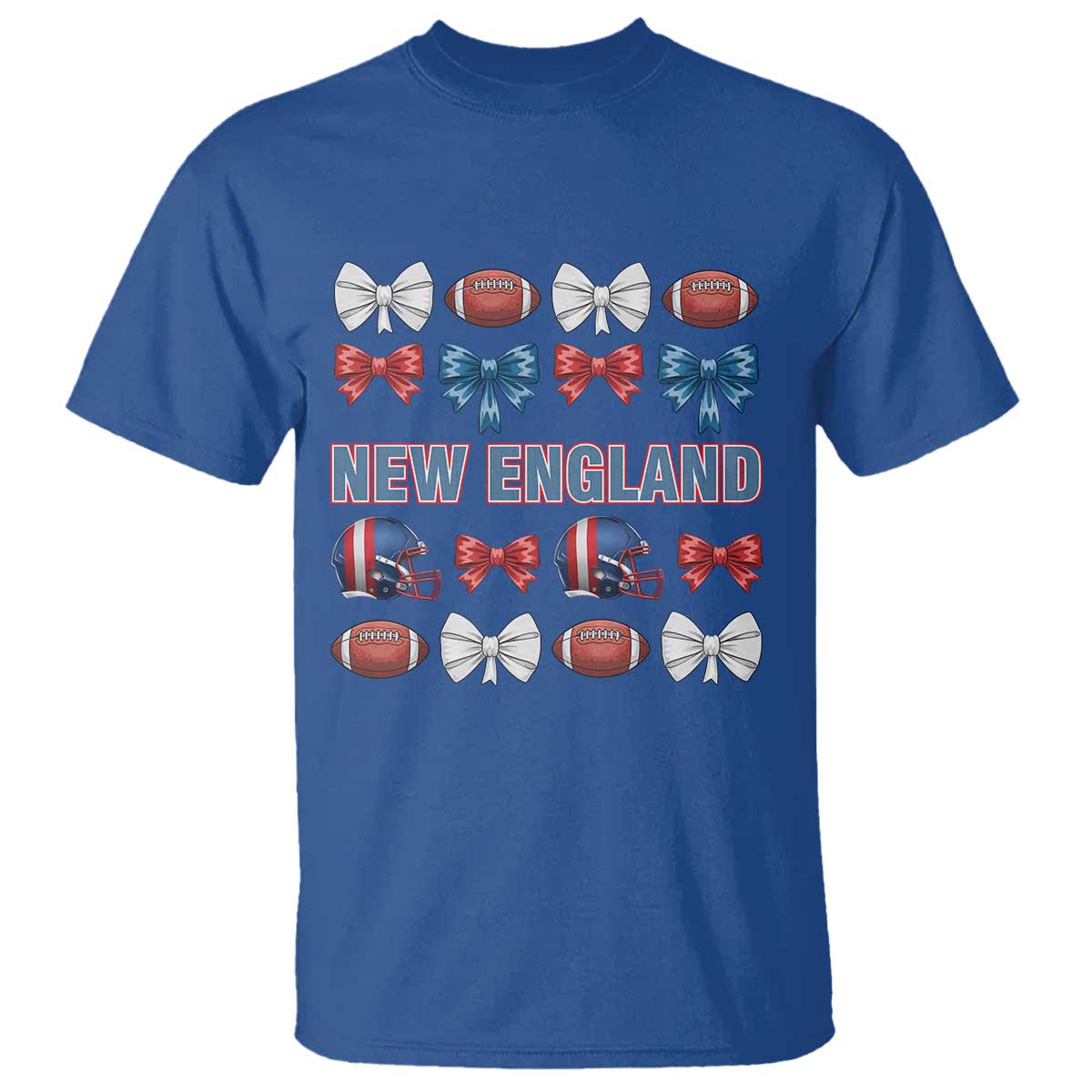 Coquette NE Football Fan T Shirt Gift For Women TS12 Royal Blue Print Your Wear