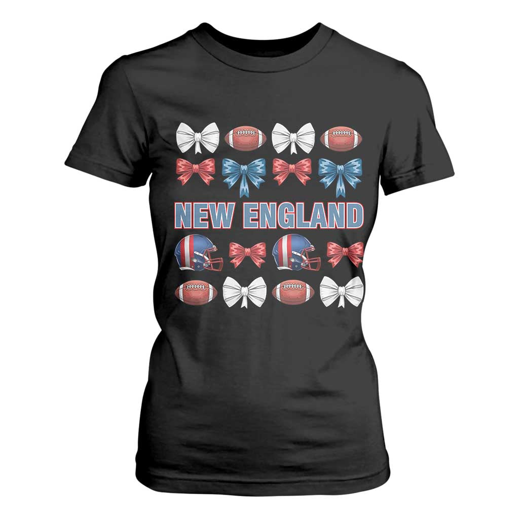 Coquette NE Football Fan T Shirt For Women Gift For Women TS12 Black Print Your Wear