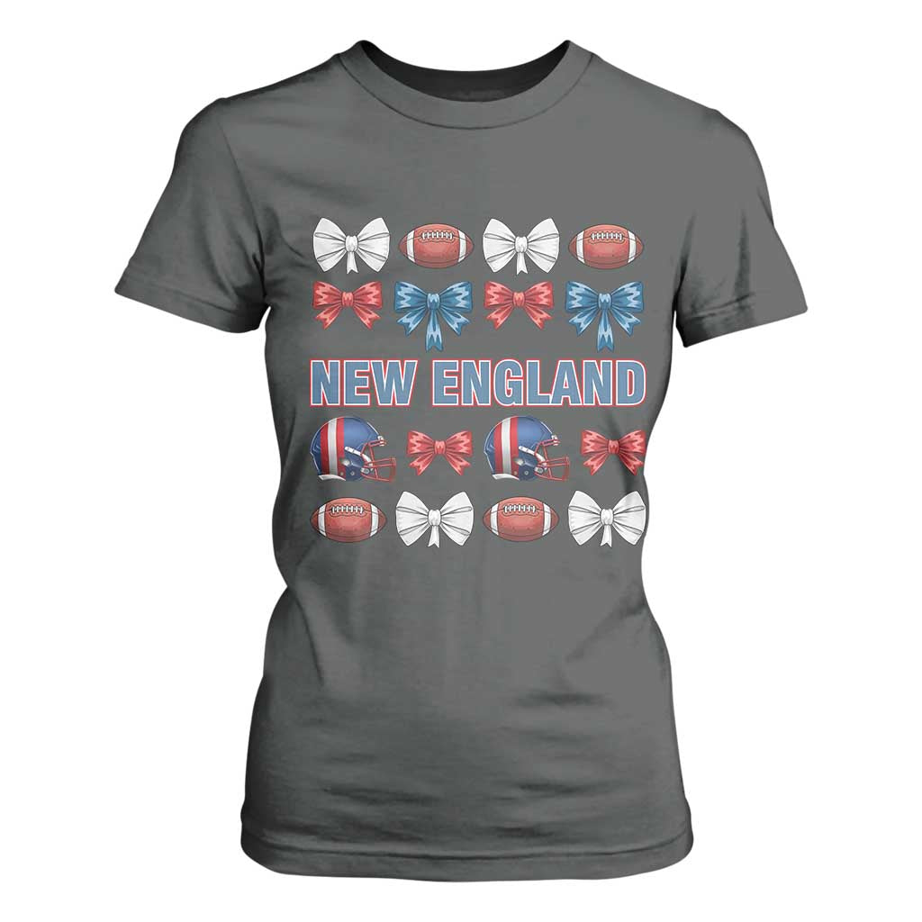 Coquette NE Football Fan T Shirt For Women Gift For Women TS12 Dark Heather Print Your Wear