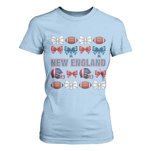 Coquette NE Football Fan T Shirt For Women Gift For Women TS12 Light Blue Print Your Wear