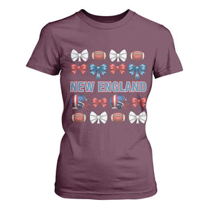 Coquette NE Football Fan T Shirt For Women Gift For Women TS12 Maroon Print Your Wear