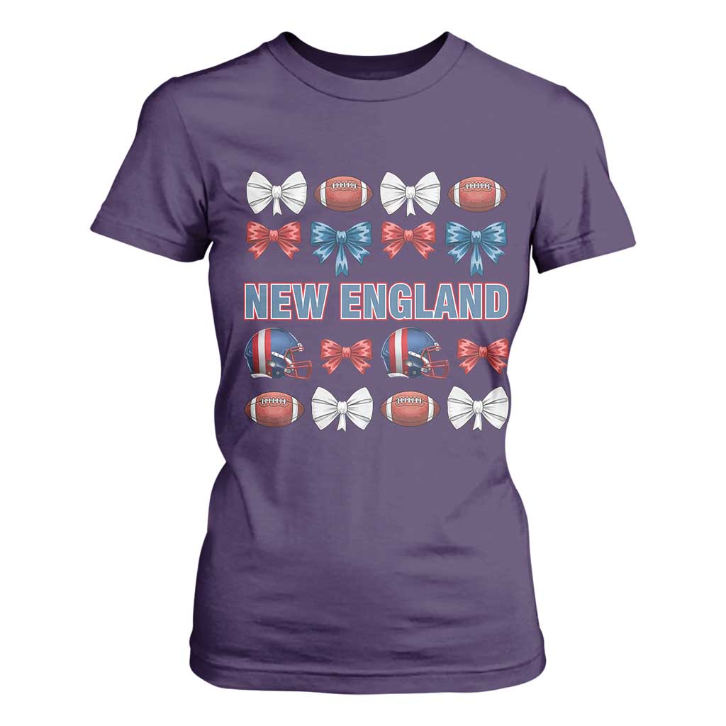 Coquette NE Football Fan T Shirt For Women Gift For Women TS12 Purple Print Your Wear