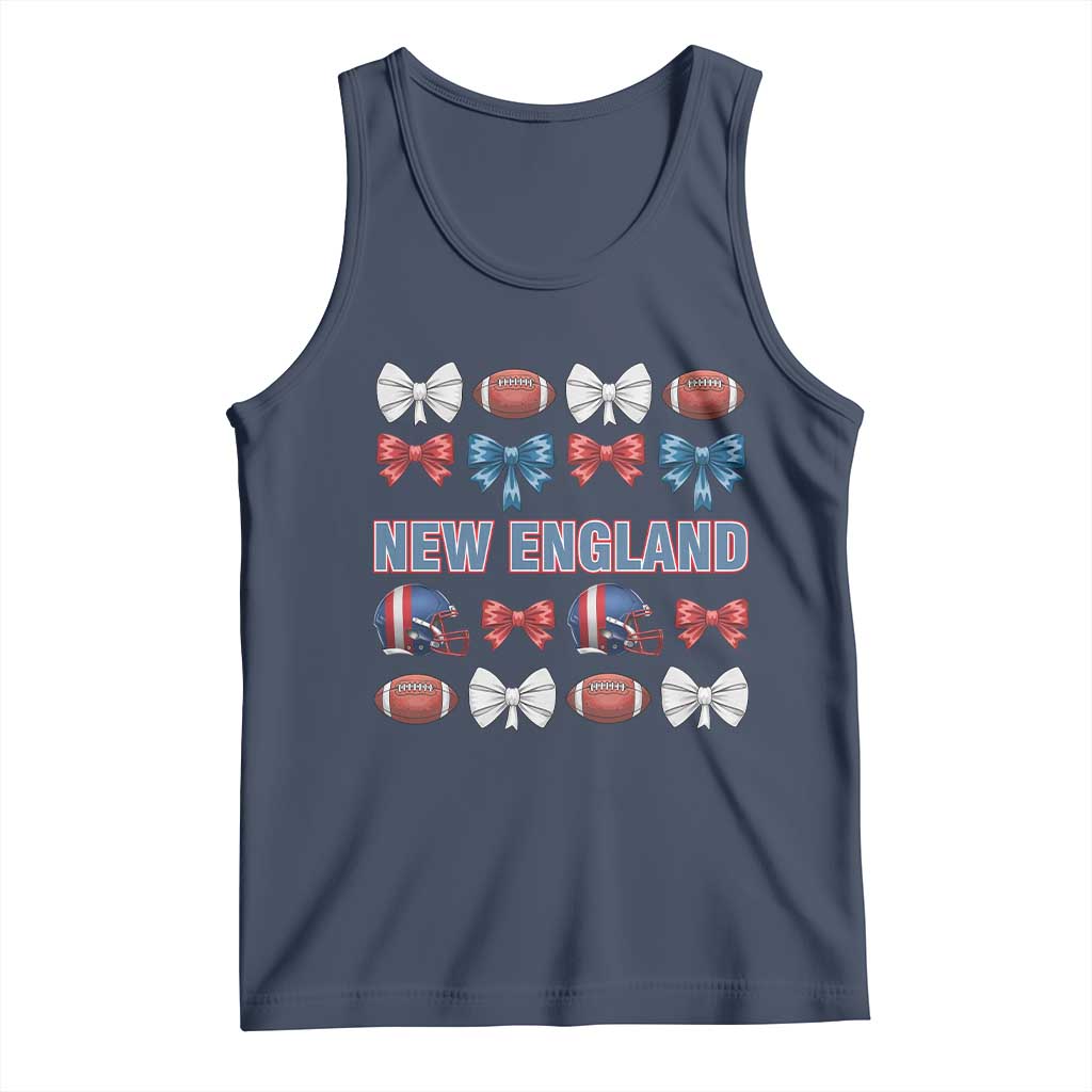 Coquette NE Football Fan Tank Top Gift For Women TS12 Navy Print Your Wear