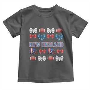 Coquette NE Football Fan Toddler T Shirt Gift For Women TS12 Dark Heather Print Your Wear
