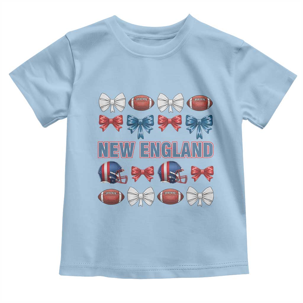 Coquette NE Football Fan Toddler T Shirt Gift For Women TS12 Light Blue Print Your Wear