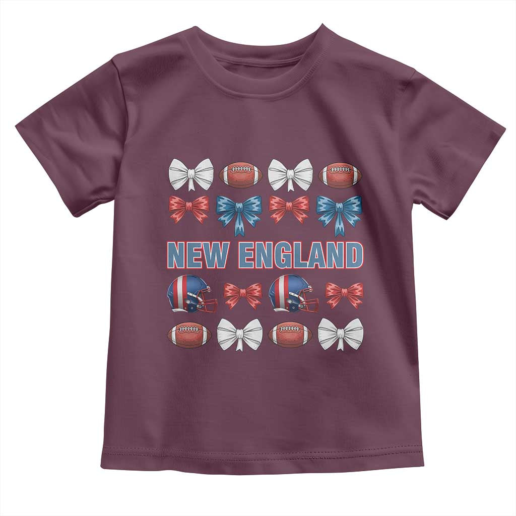 Coquette NE Football Fan Toddler T Shirt Gift For Women TS12 Maroon Print Your Wear