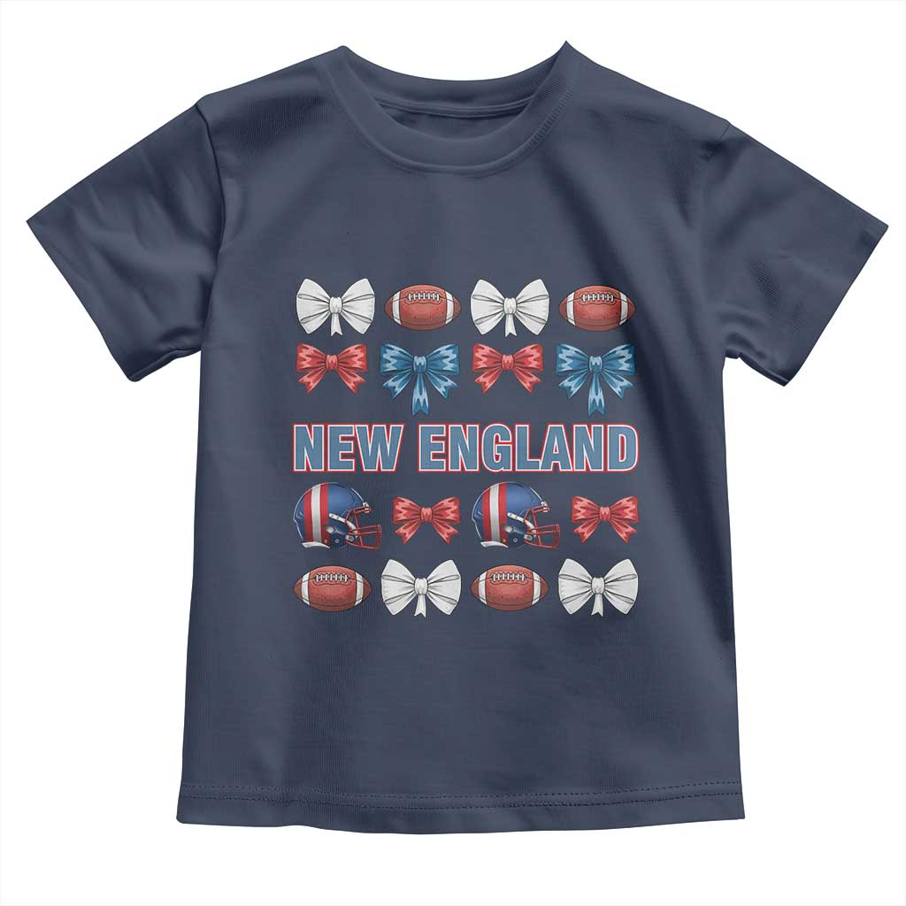 Coquette NE Football Fan Toddler T Shirt Gift For Women TS12 Navy Print Your Wear