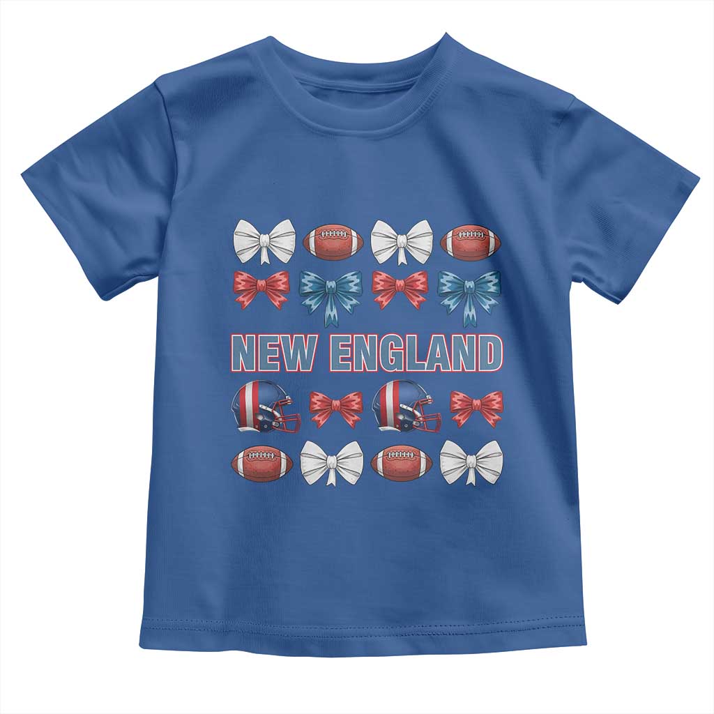 Coquette NE Football Fan Toddler T Shirt Gift For Women TS12 Royal Blue Print Your Wear