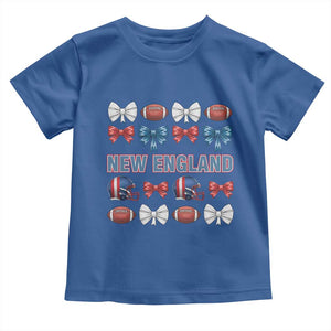 Coquette NE Football Fan Toddler T Shirt Gift For Women TS12 Royal Blue Print Your Wear