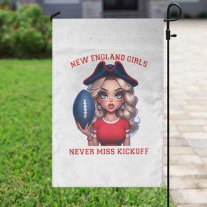 Funny East Coast Football Girl Fan Garden Flag NE Girls Never Miss Kickoff TS12 Print Your Wear