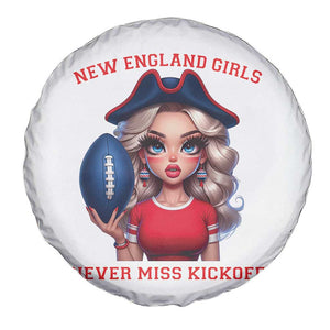 Funny East Coast Football Girl Fan Spare Tire Cover NE Girls Never Miss Kickoff TS12 Print Your Wear