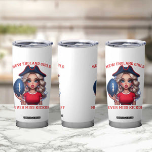 Funny East Coast Football Girl Fan Tumbler Cup NE Girls Never Miss Kickoff TS12 Print Your Wear