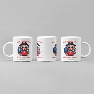 Funny East Coast Football Girl Fan Coffee Mug NE Girls Never Miss Kickoff TS12 Print Your Wear
