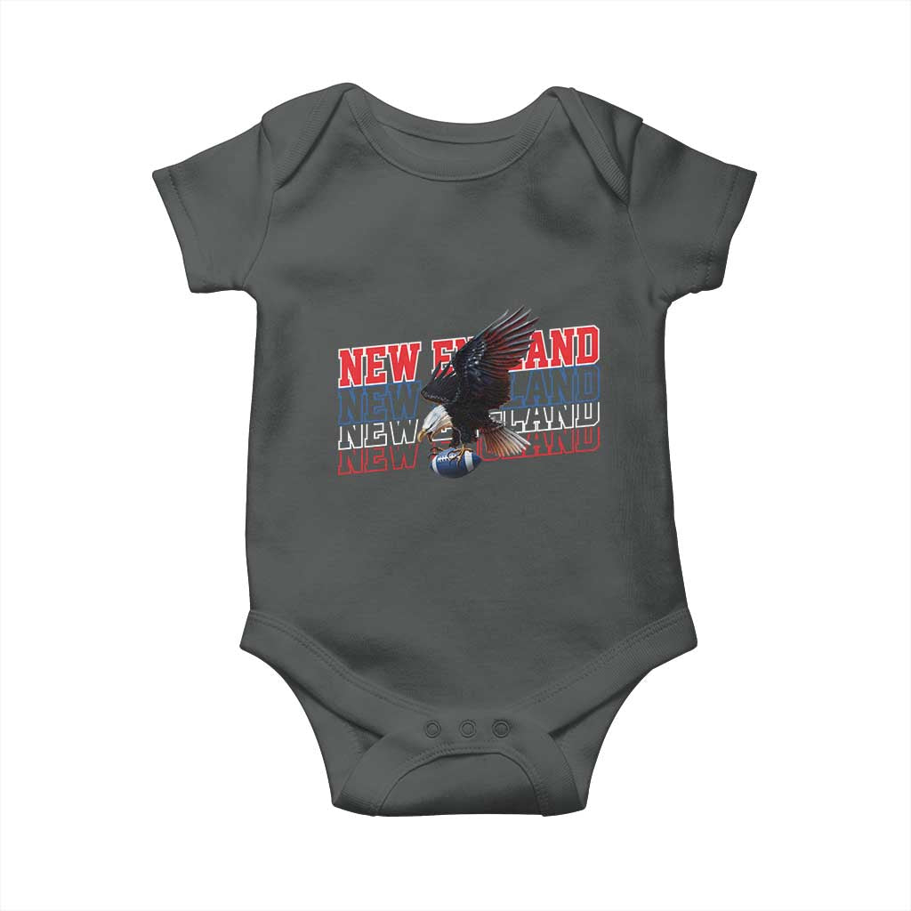 Vintage NE Football Fan Baby Onesie Game Day Lover Gift TS12 Dark Heather Print Your Wear
