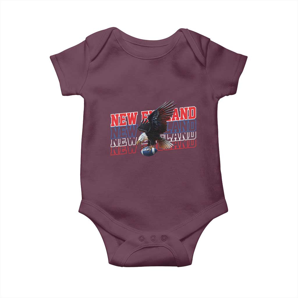 Vintage NE Football Fan Baby Onesie Game Day Lover Gift TS12 Maroon Print Your Wear