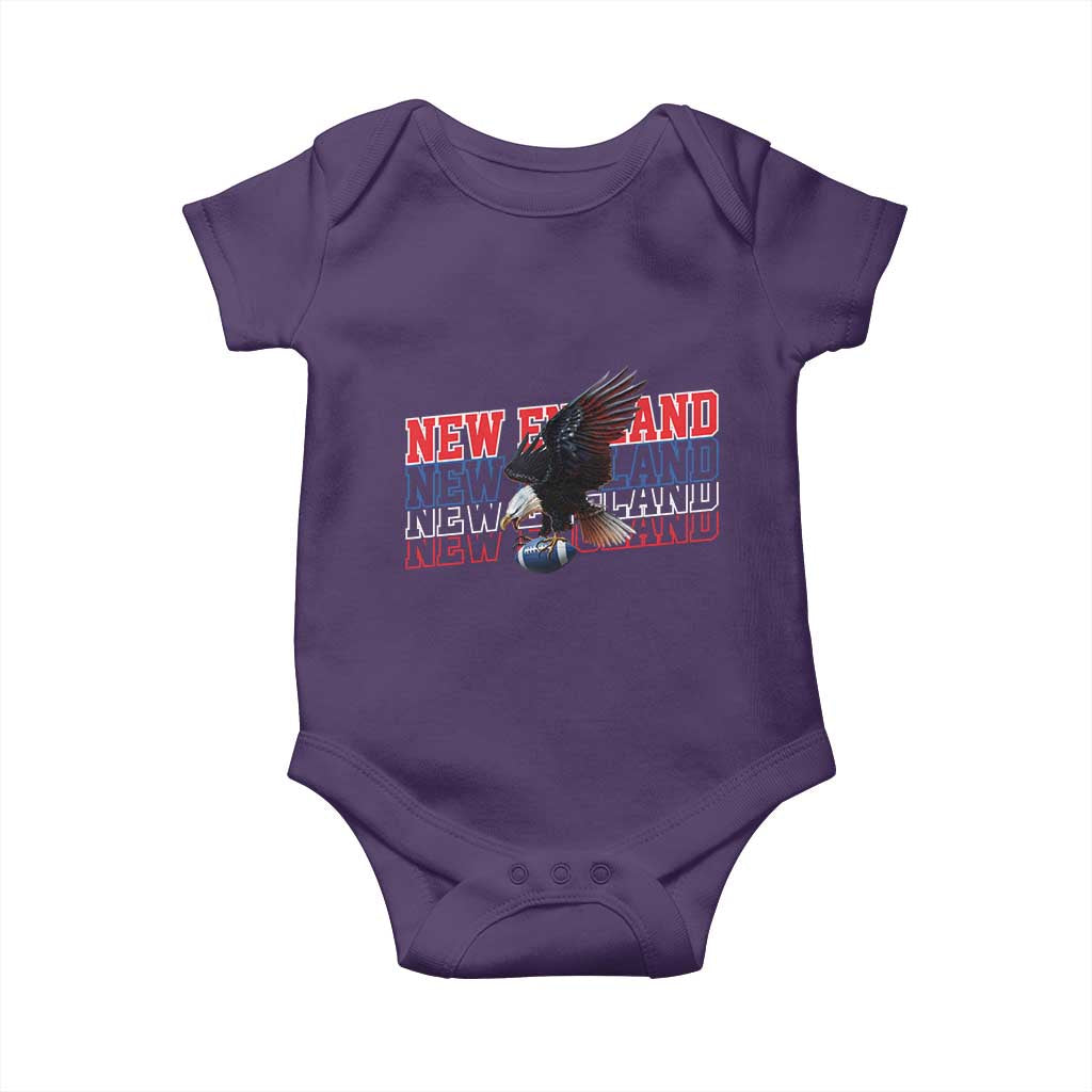 Vintage NE Football Fan Baby Onesie Game Day Lover Gift TS12 Purple Print Your Wear