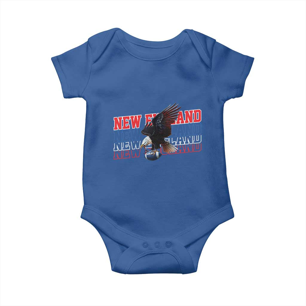 Vintage NE Football Fan Baby Onesie Game Day Lover Gift TS12 Royal Blue Print Your Wear