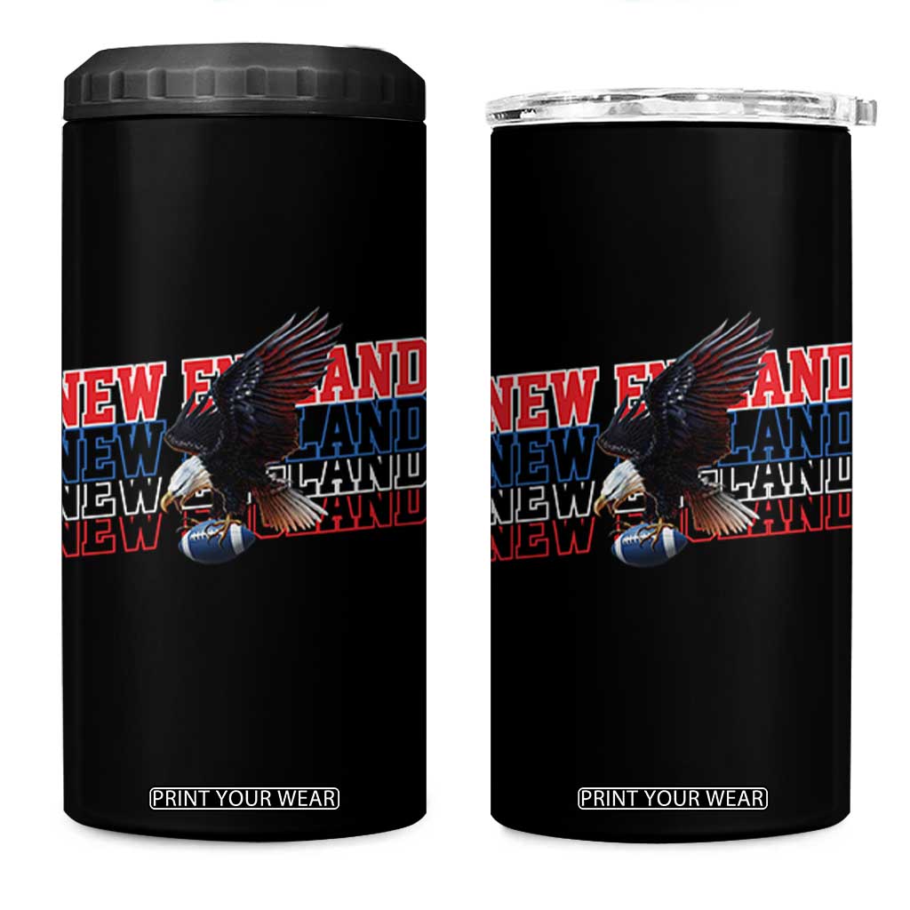 Vintage NE Football Fan 4 in 1 Can Cooler Tumbler Game Day Lover Gift TS12 One Size: 16 oz Black Print Your Wear