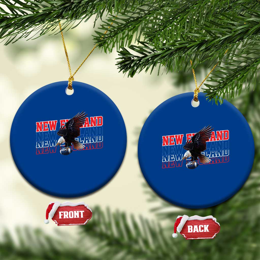 Vintage NE Football Fan Ceramic Ornament Game Day Lover Gift TS12 1pc Blue Print Your Wear