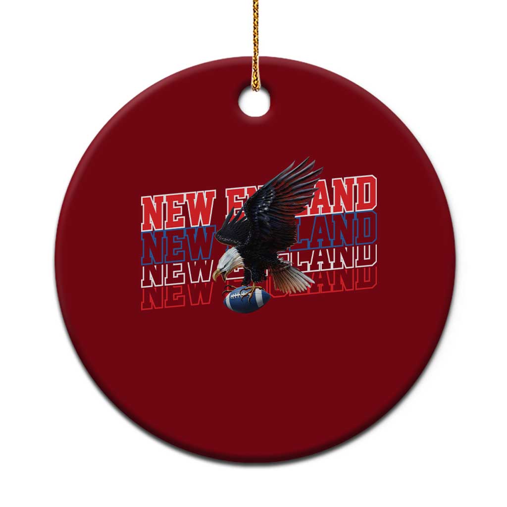 Vintage NE Football Fan Ceramic Ornament Game Day Lover Gift TS12 1pc Red Print Your Wear