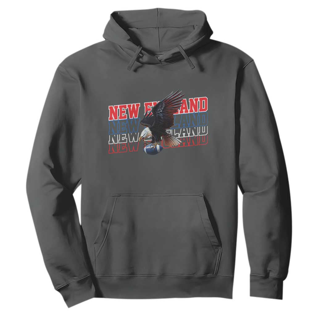 Vintage NE Football Fan Hoodie Game Day Lover Gift TS12 Dark Heather Print Your Wear