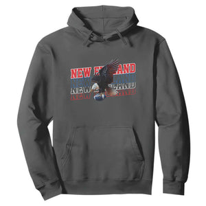 Vintage NE Football Fan Hoodie Game Day Lover Gift TS12 Dark Heather Print Your Wear