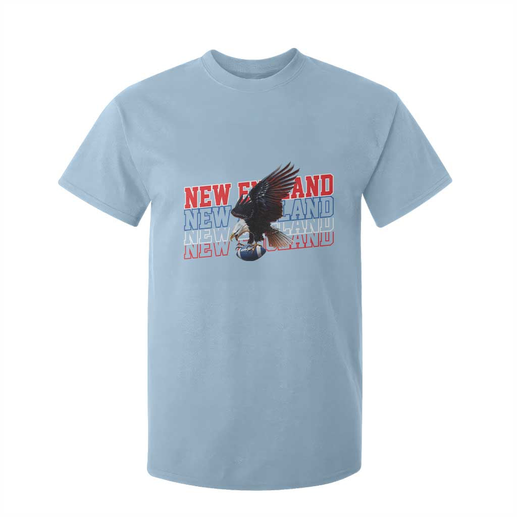 Vintage NE Football Fan T Shirt For Kid Game Day Lover Gift TS12 Light Blue Print Your Wear