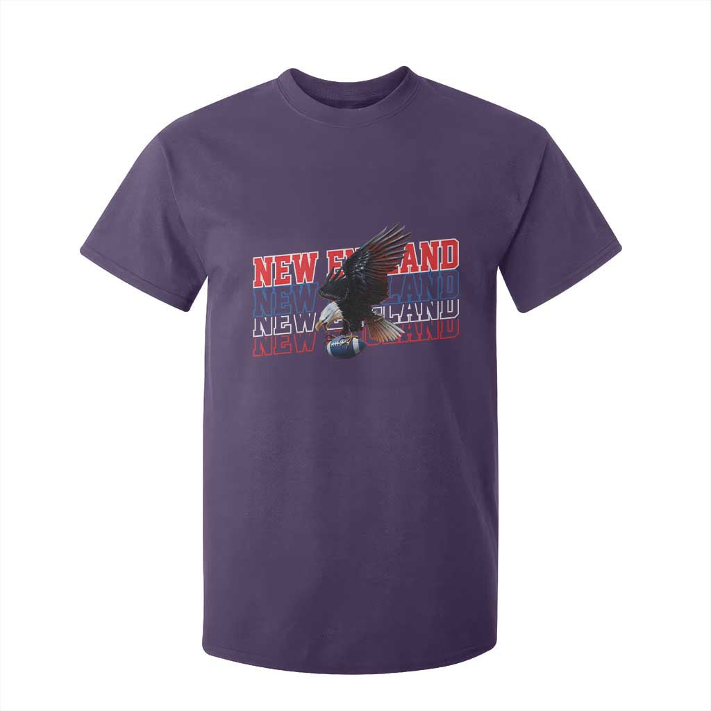 Vintage NE Football Fan T Shirt For Kid Game Day Lover Gift TS12 Purple Print Your Wear
