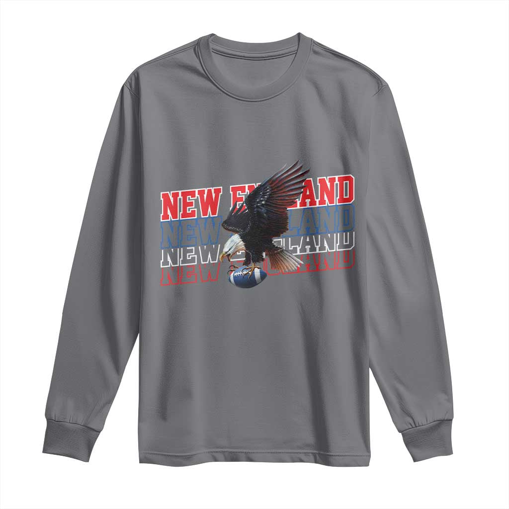 Vintage NE Football Fan Long Sleeve Shirt Game Day Lover Gift TS12 Charcoal Print Your Wear