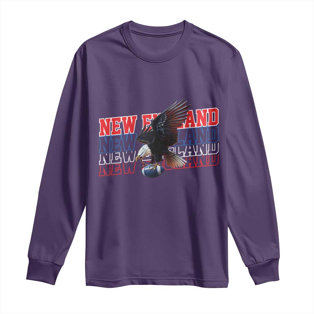 Vintage NE Football Fan Long Sleeve Shirt Game Day Lover Gift TS12 Purple Print Your Wear