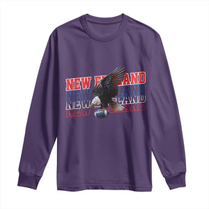 Vintage NE Football Fan Long Sleeve Shirt Game Day Lover Gift TS12 Purple Print Your Wear