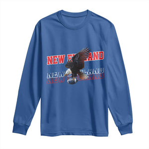 Vintage NE Football Fan Long Sleeve Shirt Game Day Lover Gift TS12 Royal Blue Print Your Wear