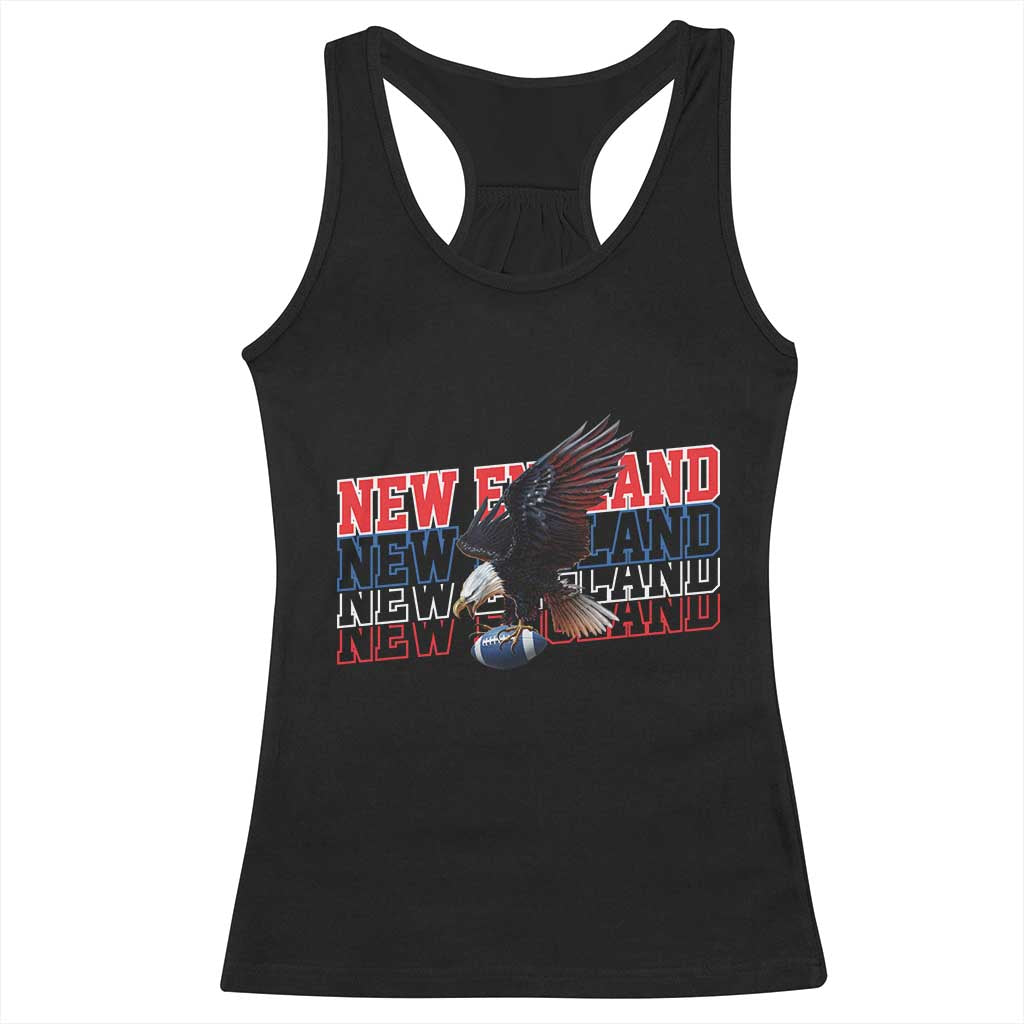Vintage NE Football Fan Racerback Tank Top Game Day Lover Gift TS12 Black Print Your Wear
