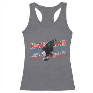 Vintage NE Football Fan Racerback Tank Top Game Day Lover Gift TS12 Charcoal Print Your Wear