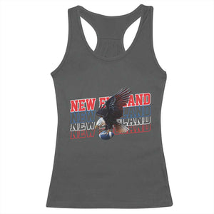 Vintage NE Football Fan Racerback Tank Top Game Day Lover Gift TS12 Dark Heather Print Your Wear