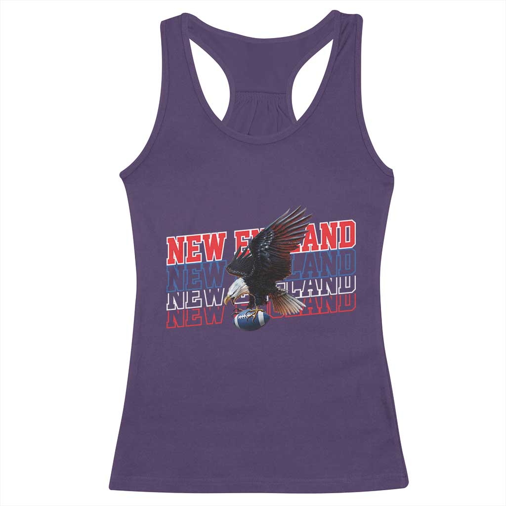 Vintage NE Football Fan Racerback Tank Top Game Day Lover Gift TS12 Purple Print Your Wear