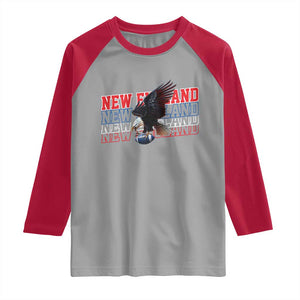 Vintage NE Football Fan Raglan Shirt Game Day Lover Gift TS12 Sport Gray Red Print Your Wear