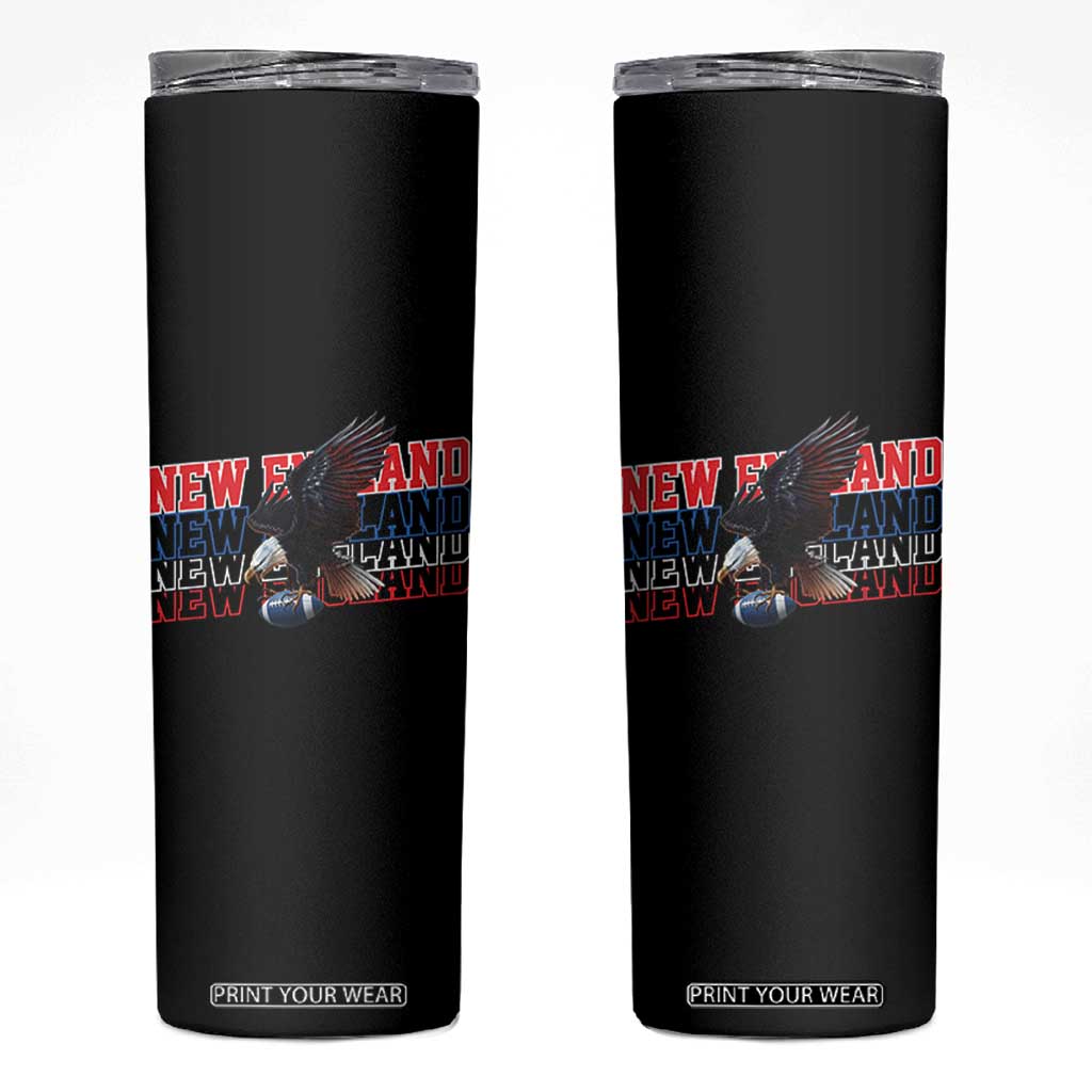Vintage NE Football Fan Skinny Tumbler Game Day Lover Gift TS12 Black Print Your Wear